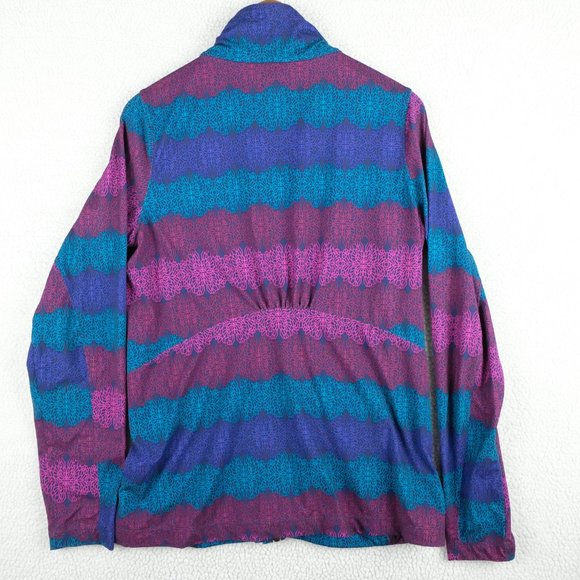 Merrell Jacket Womens Large Blue Purple Geometric Bomber Full Zip Outdoor - Picture 5 of 10